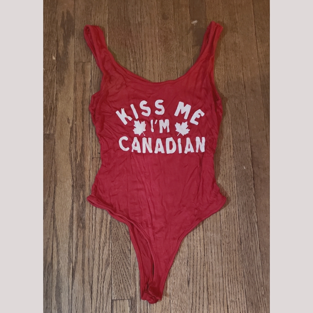 Kiss Me I'm Canadian Bodysuit